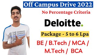 Deloitte Recruitment 2022 | DeloitteOff Campus Drive 2022 | Deloitte Hiring 2021-2022 Batch Freshers