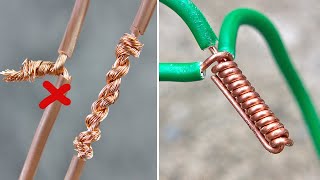 How to Twist Electric Wire Together \u0026 Useful Tricks | Thaitrick