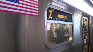 [4K HD] BMT Subway: Broad St Bound R160 (Z) Train @ Gates Av