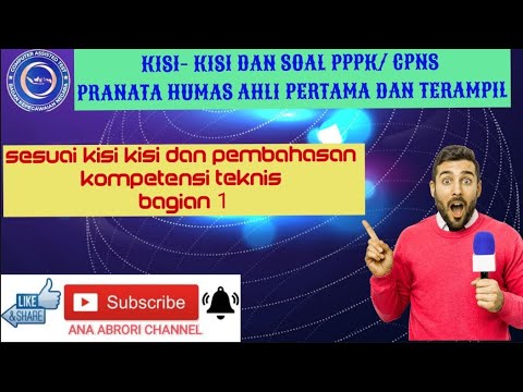 SOAL PPPK DAN KISI-KISI PRANATA HUMAS AHLI PERTAMA DAN TERAMPIL ...