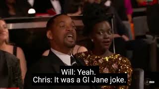Will Smith hits Chris Rock on Oscars stage - With subtitles