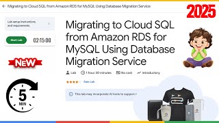 Migrating to Cloud SQL from Amazon RDS for MySQL Using Database Migration Service | GSP859