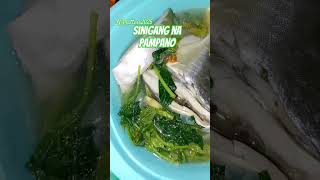 SINIGANG NA PAMPANO WITH KAMOTE TOPS #food #youtubeshorts #ulampinoy #cooking #ulamideas