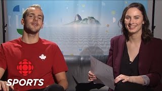 Swimmer Richard Weinberger with Jacqueline Doorey | CBC Sports