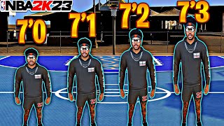 THE BEST PHYSICALS FOR CENTERS IN NBA 2K23! (HEIGHT, WEIGHT, SPEED)