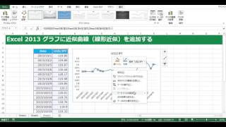 Excel 2013 グラフに近似曲線（線形近似）を追加する