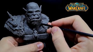 Sculpting An Orc With Plasticine Clay - Orgrim Doomhammer (WOW)