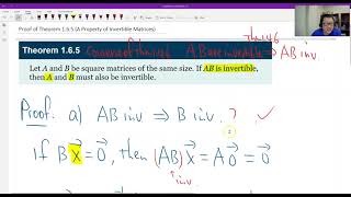 Theorem 1.6.5 (A Property of Invertible Matrices)