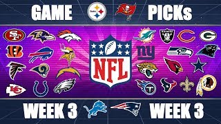 NFL Picks Predicting EVERY GAME: Week 3