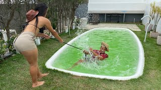 ROSALINDA ACABA COM NENÉU NO DESAFIO DO CABO DE GUERRA