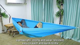 Ultra lightweight camping hammock