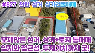 (매물#827) 천안시 성거읍 상가+토지 통매매 토지 895평,주거밀집지역 입지와 주변개발호재, 접근성 모두 좋은 투자가치도 기대되는 곳.