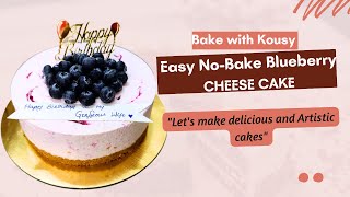 No-bake blueberry cheesecake recipe | Bake with Kousy