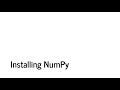 Installing NumPy Library | Pip Command for Installing NumPy Library