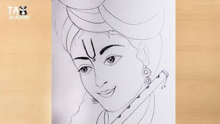 Bhagwan Krishna  pencil drawing@TaposhiartsAcademy