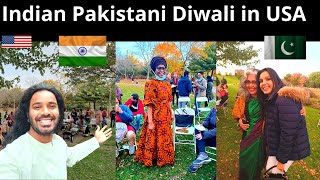 Indian Pakistani Bangladeshi Celebrating Diwali in America | Indian Vlogger in USA