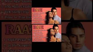 Raaz Movie All Songs||Bipasha Basu & Dino Raaz Movie All song