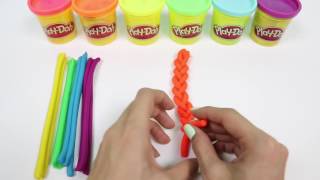 DIY How to Make PLAY DOH RAINBOW Braids Fun and Easy Play Dough Art!