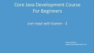 Using Scanner to accept String input