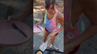 Make it with Mary❗️🥞🍳 Breakfast on the Coleman grill.