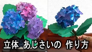 kimie gangi 本物っぽい「あじさいの作り方」 画用紙 お花紙