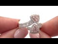 certified natural pink u0026 white vs diamond cocktail ring 14k gold top gem 1.15 tcw c1042