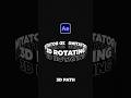 Create 3D Path Rotating Text in After Effects #tutorial