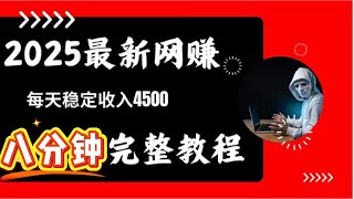 2025最新网赚，灰产 项目 零风险 每天都有高额收入，正规赚钱方法，八分钟完整教程，新手轻松上手！