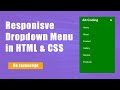 How to Create Dropdown menu using HTML & CSS |  Responsive Nav Bar with Dropdown | Alt Coding
