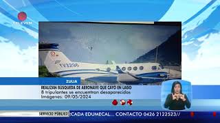 Realizan búsqueda de aeronave que cayó en el lago de Maracaibo – El Noticiero emisión meridiana