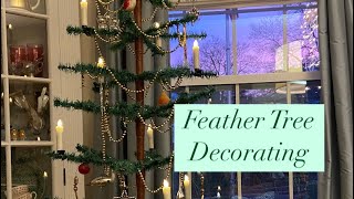 Victorian Feather Tree- Decorating for Christmas #thriftedchristmas