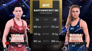 UFC 5 AI vs AI: Yan Xiaonan vs Ronda Rousey – Striking vs Judo in Explosive Matchup