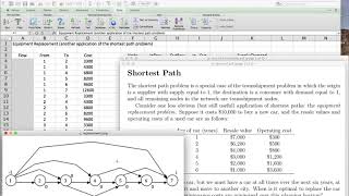 Linear Programming: Equipment Replacement as Shortest Path with Excel Solver (Network Flows Part 5)