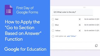 How to Apply the "Go to Section Based on Answer" Function
