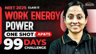 Work Power Energy Class 11 One Shot in Telugu | NEET 2025 | AP & TS NEET Physics