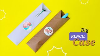How to make paper pen case, back to school craft, diy pencil case, diy folder orgniser, #craft