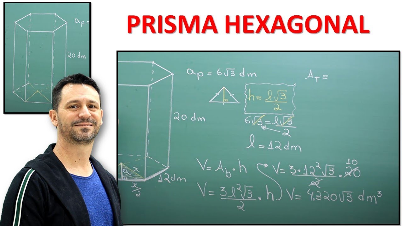 Como Determinar A área E O Volume De Um Prisma Hexagonal Regular ...