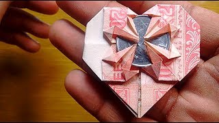 HOW TO MAKE HEART WITH 20 + 1 RUPEES 'லவ்' ' शगुन दिल ' | 20 Rs NOTE + 1 Rs COIN | #SuryaCraft