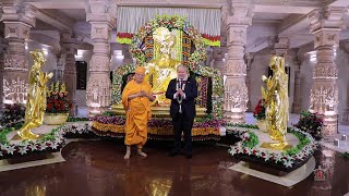 British Prime Minister Boris Johnson Visits Swaminarayan Akshardham, Gandhinagar, India, 21 Apr 2022