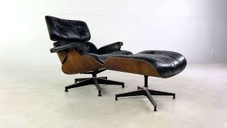 Eames for Herman Miller Mid Century Rosewood Lounge Chair with Ottoman