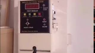 AT319 Coin alcohol tester breathalyzer vending machine