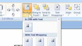 How to arrange a text box in a document