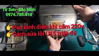 Sửa nồi National van dài cắm nhầm 220v pan kinh điển , sửa lỗi U15 triệt để.