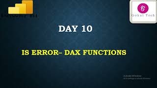 ISERROR function (DAX) - (DAX) | ISERROR function (DAX) In Power BI DAX - Day 10- Gokul Tech