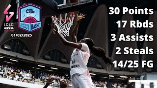 Dominique Malonga 30 Points vs Chartres - LFB 2024-25