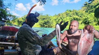 survival skill hunting for food in one of Jamaica most dangerous infested crocodile murky water