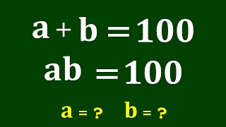 A Nice Algebra Problem | Math Olympiad | How to find a and b?