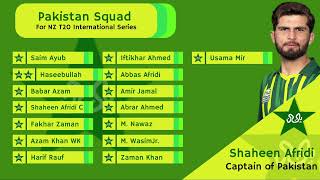 Pakistan Cricket Squad Announced For T20 International Series 2024 Against New Zealand