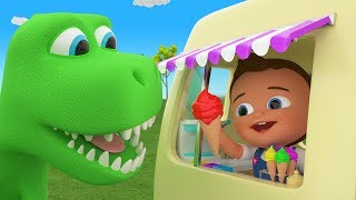 Dinosaur eat Color Ice Creams  Little Baby Fun Play Learning Colors for Children Kids Educational