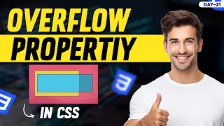 CSS Overflow Property Explained | visible, hidden, scroll, auto | Complete CSS Course – Day 21 #css